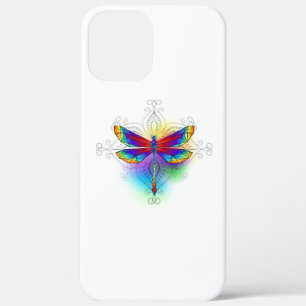 Rainbow Polygonal Dragonfly iPhone 12 Pro Max Case