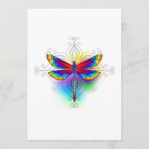 Rainbow Polygonal Dragonfly Menu