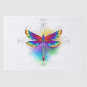 Rainbow Polygonal Dragonfly Tissue Paper