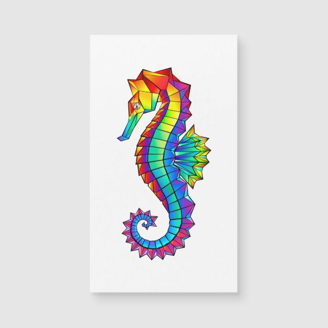 Rainbow Polygonal Seahorse (Front)