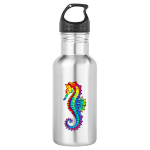 Rainbow Polygonal Seahorse 532 Ml Water Bottle