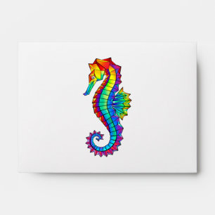 Rainbow Polygonal Seahorse Envelope
