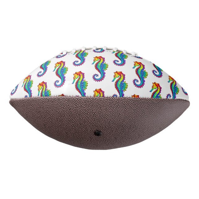 Rainbow Polygonal Seahorse Football (Rotated 270)