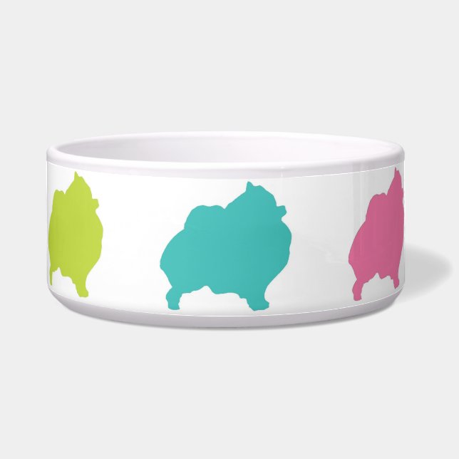 Rainbow Pomeranian bowl (Front)