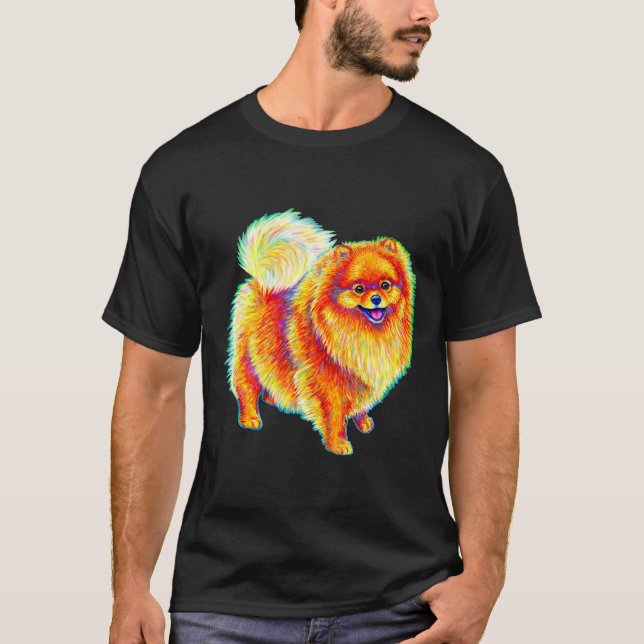 Rainbow Pomeranian T-Shirt (Front)