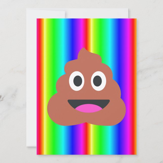 rainbow poop emoji (Front)