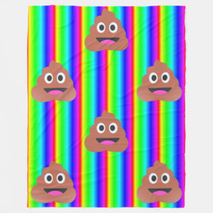 rainbow poop emoji blanket