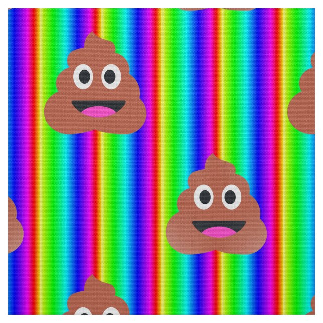 rainbow poop emoji fabric (Swatch)