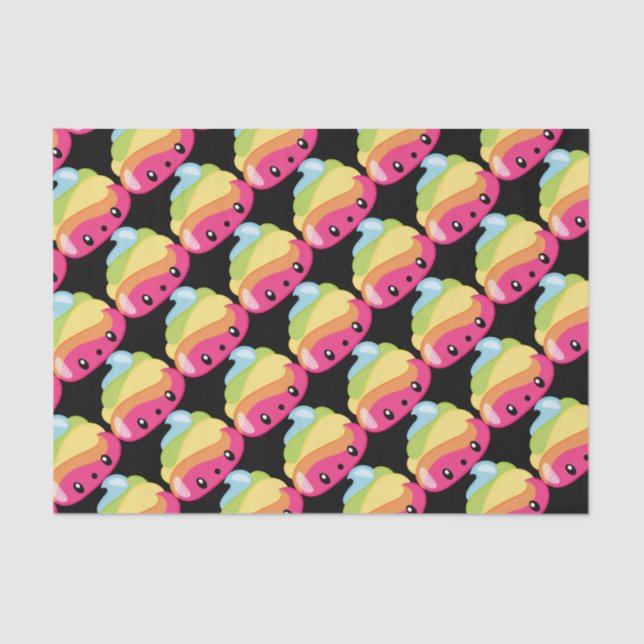 Rainbow Poop Emoji Tissue Paper (Front)