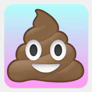Rainbow poop sticker