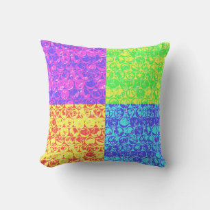 Rainbow pop art bubble wrap cushion