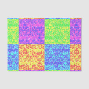 Rainbow pop art bubble wrap tissue paper