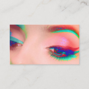 Rainbow Pop Art Makeup Artist Business Card