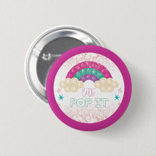 Rainbow Pop It Birthday 6 Cm Round Badge