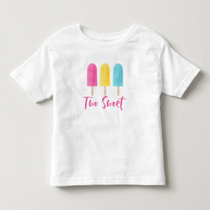 Rainbow Pop Two Sweet summer 2nd Birthday Toddler T-Shirt