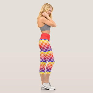 Rainbow PopArt Citrus Capri Leggings