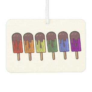 Rainbow Popsicle Parade Car Air Freshener