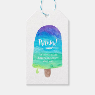Rainbow popsicle Thank you tags Favour tags