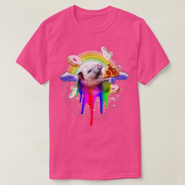 Rainbow Possum T-Shirt (Design Front)