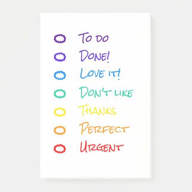 rainbow post-it notes (Front)
