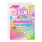 Rainbow Pottery Painting Birthday Party Invitation