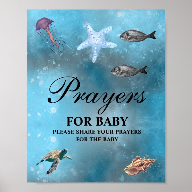 Rainbow Prayers for Baby Shower Sign (Front)