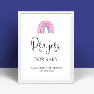Rainbow Prayers for Baby Shower Sign