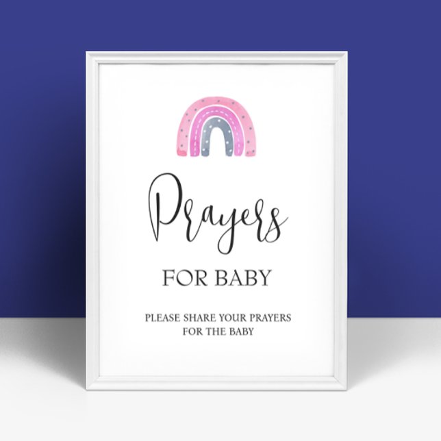 Rainbow Prayers for Baby Shower Sign (Creator Uploaded)