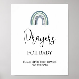 Rainbow Prayers for Baby Shower Sign