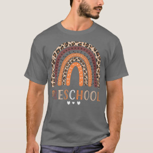Rainbow Preschool Back To School Teacher First Day T-Shirt