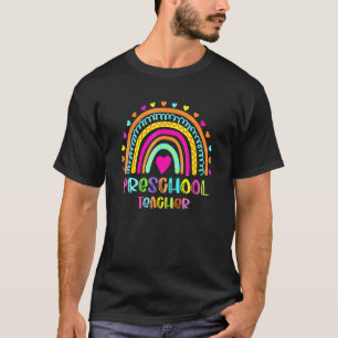Rainbow Preschool Teacher Back To School Teacher T-Shirt
