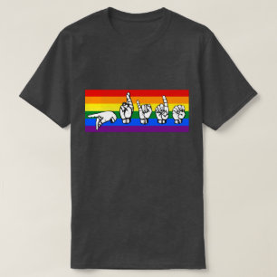 Rainbow Pride American Sign Language LGBT T-Shirt