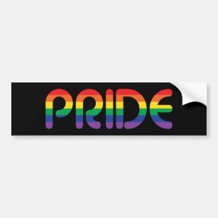 Rainbow Pride Balloon Letters Bumper Sticker
