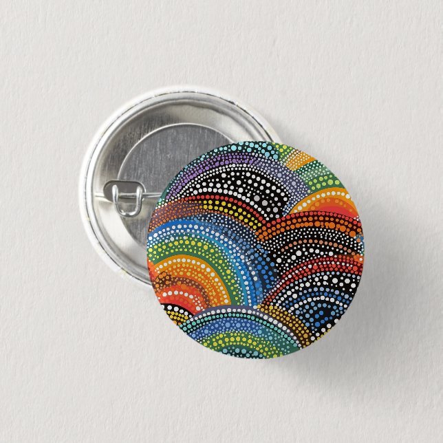 Rainbow pride button (Front & Back)
