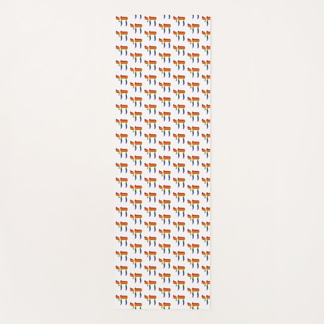 Rainbow Pride Chai Flag  Yoga Mat (Front)