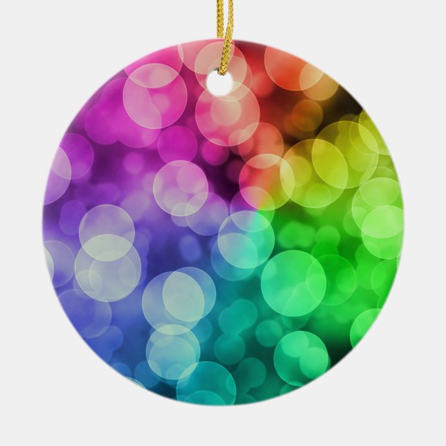 Rainbow Pride Christmas Tree Ornament (Front)