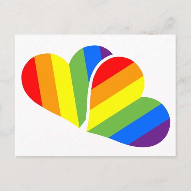 Rainbow pride Couple Postcard (Front)