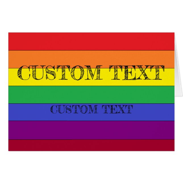 RAINBOW Pride custom card (Front Horizontal)