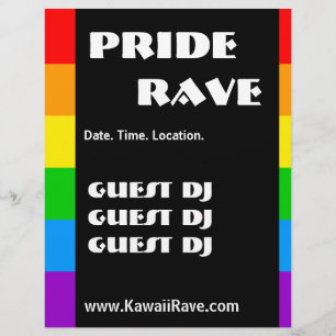 Rainbow Pride Custom Rave Flyers