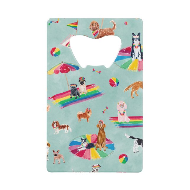 RAINBOW PRIDE DOG BEACH Bottle Opener (Front)