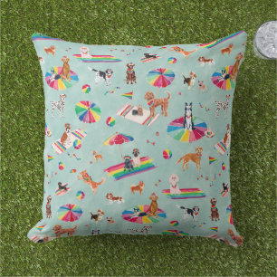 RAINBOW PRIDE DOG BEACH CUSHION