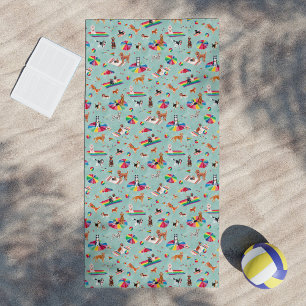 RAINBOW PRIDE DOG BEACH TOWEL
