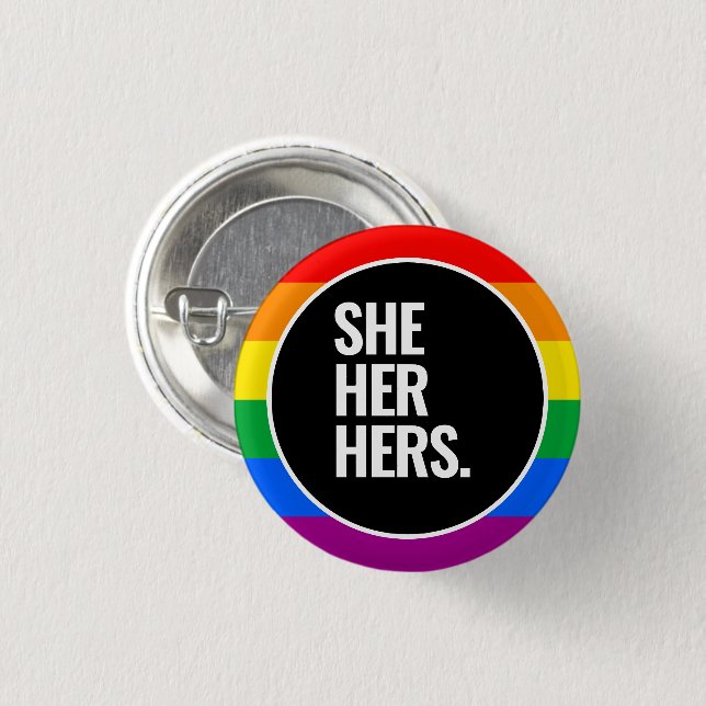Rainbow Pride Flag 3 Cm Round Badge (Front & Back)