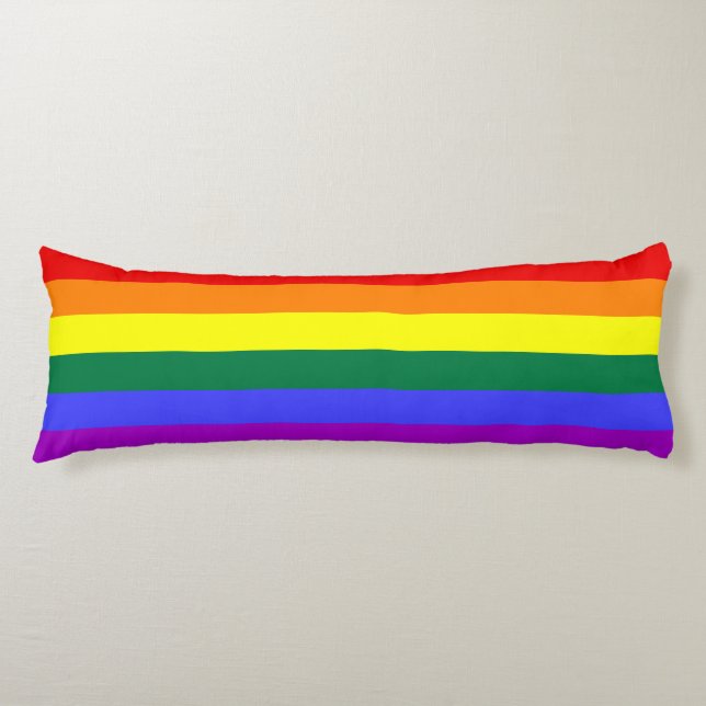 Rainbow Pride Flag Body Cushion (Front)