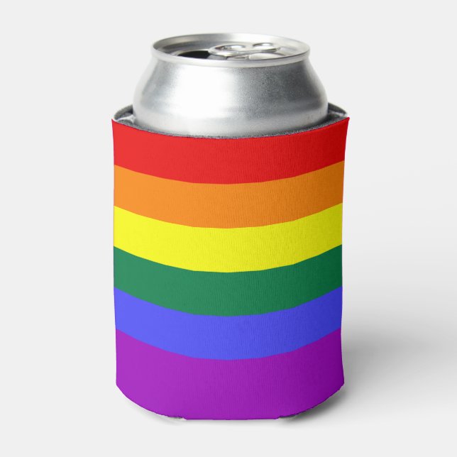 Rainbow Pride Flag Can Cooler (Can Front)