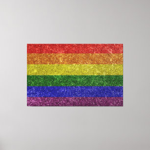 Rainbow pride flag canvas print