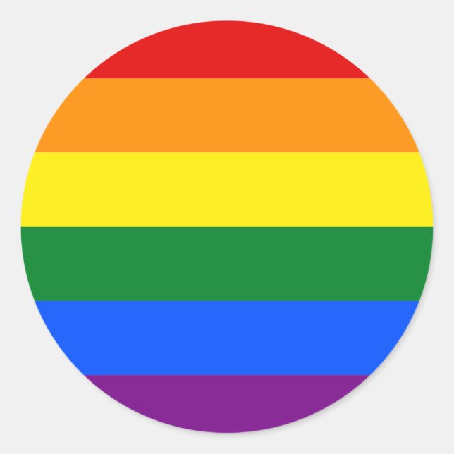 Rainbow Pride Flag Classic Round Sticker (Front)