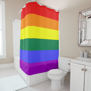 Rainbow Pride Flag Shower Curtain