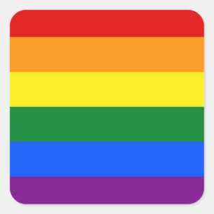 Rainbow Pride Flag Square Sticker