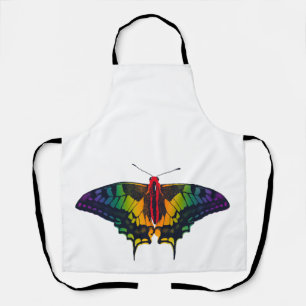 Rainbow Pride Flag Swallowtail Butterfly Apron